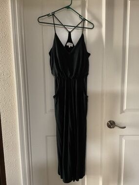 Soma cropped black wide leg jumpsuit